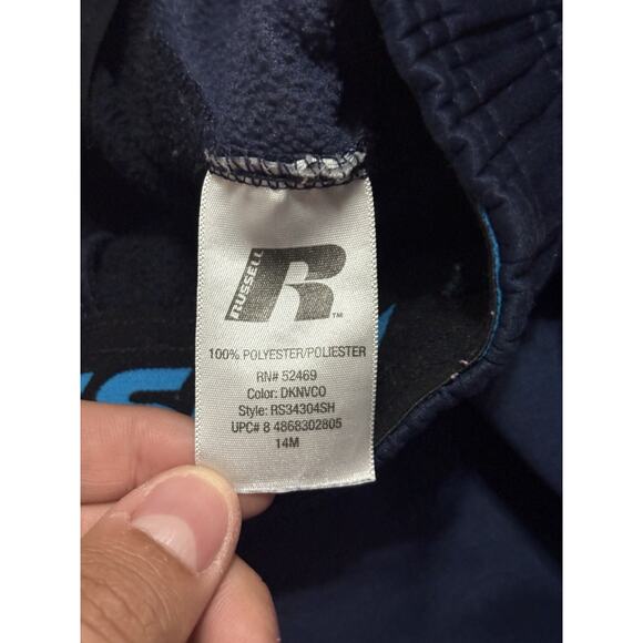 Russell Blue Tech Fleece Baggy Wide Leg Sweatpants Jogging Pants - Men’s Large - Picture 5 of 10